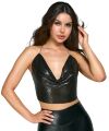 Неймовірно яскравий і стильний вкорочений топ 2450542 Cottelli Collection Metal Top - black {} S-L
