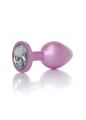 Анальна пробка - Jewellery Pearl Pink Plug Clear M