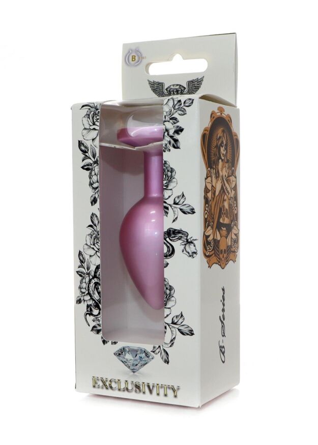 Анальна пробка - Jewellery Pearl Pink Plug Clear M