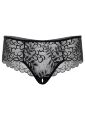 Трусики кружевные с открытым доступом Daring Intimates Ella, черный, S/M