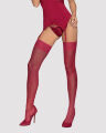 Чулки Obsessive S800 stockings ruby L/XL