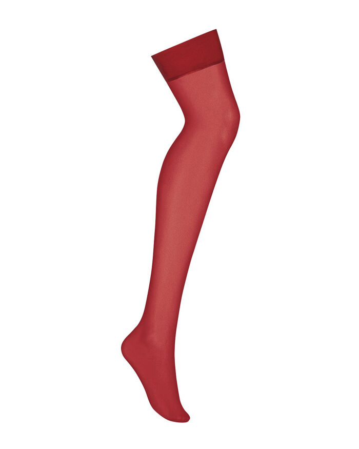 Чулки Obsessive S800 stockings ruby L/XL