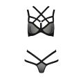 Комплект белья HAGAR SET black XXL/XXXL - Passion Exclusive: стрэпы: трусики и лиф