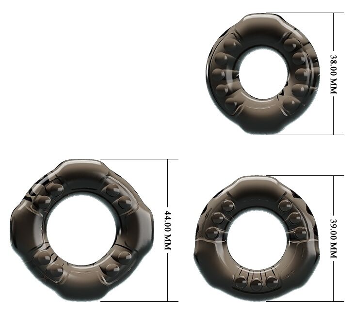 Набор из 3-х эрекционных колец COCK THREE RINGS, BI-210263