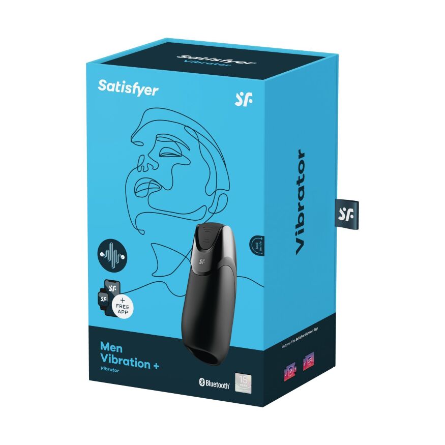 Смарт-мастурбатор с вибрацией Satisfyer Men Vibration+, 2 мотора, 14 режимов, водонепроницаемый (мятая упаковка!!!)