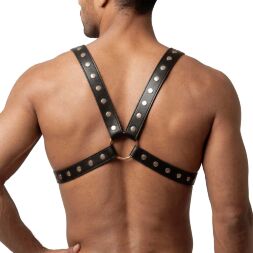 Мужская портупея Art of Sex - Spartacus, натуральная кожа, цвет черный, размер XS-M