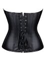 Корсет с застежкой молнией Star Night Sexy Leather и шнуровкой, черный, L