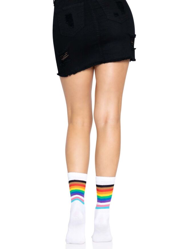 Leg Avenue - Pride crew socks Rainbow - Женские радужные носки