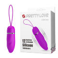 Віброяйце з 12 функціями вібрації Pretty Love Edwina Vibro Bullet Purple