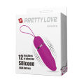 Віброяйце з 12 функціями вібрації Pretty Love Edwina Vibro Bullet Purple