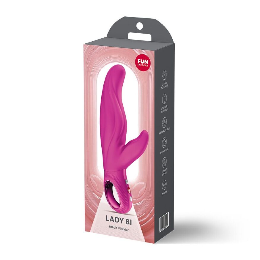 Вибратор-кролик для точки А Fun Factory LADY BI Magenta, 2 мотора, 12 режимов