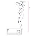 Бодистокинг Passion BS031 white, комбинезон с открытой грудью