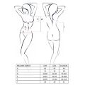 Корсет з пажами Passion MELANIA CORSET S/M, black, трусики, напівпрозорий