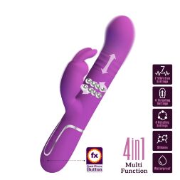 Вибратор-кролик с ротацией PRETTY LOVE Coale фиолетовый, 22.6 х 3.7 см