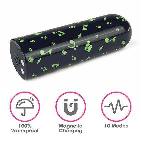 Вибропуля светящаяся в темноте Rechargeable Glow-in-the-dark Music Massager