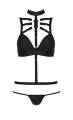 Комплект белья с чокером и стреп-лентами LAMIS SET black S/M - Passion