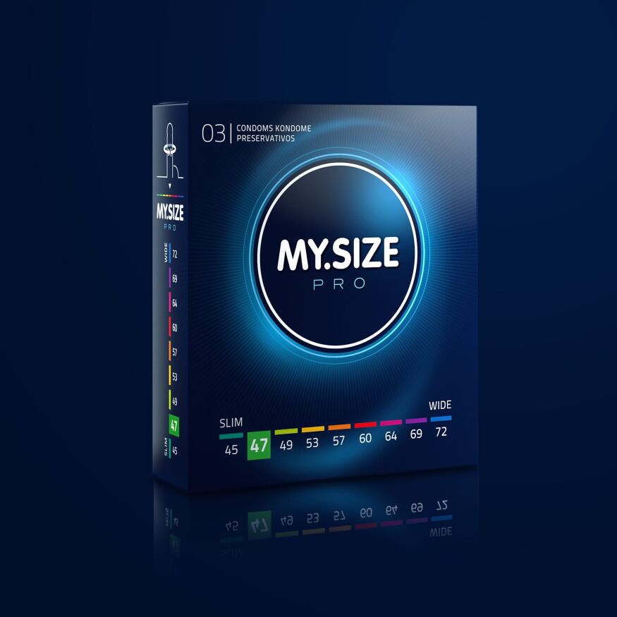 Уцінка! Презервативи - My.Size Pro 47, 3 шт. (прим'яте упакування)