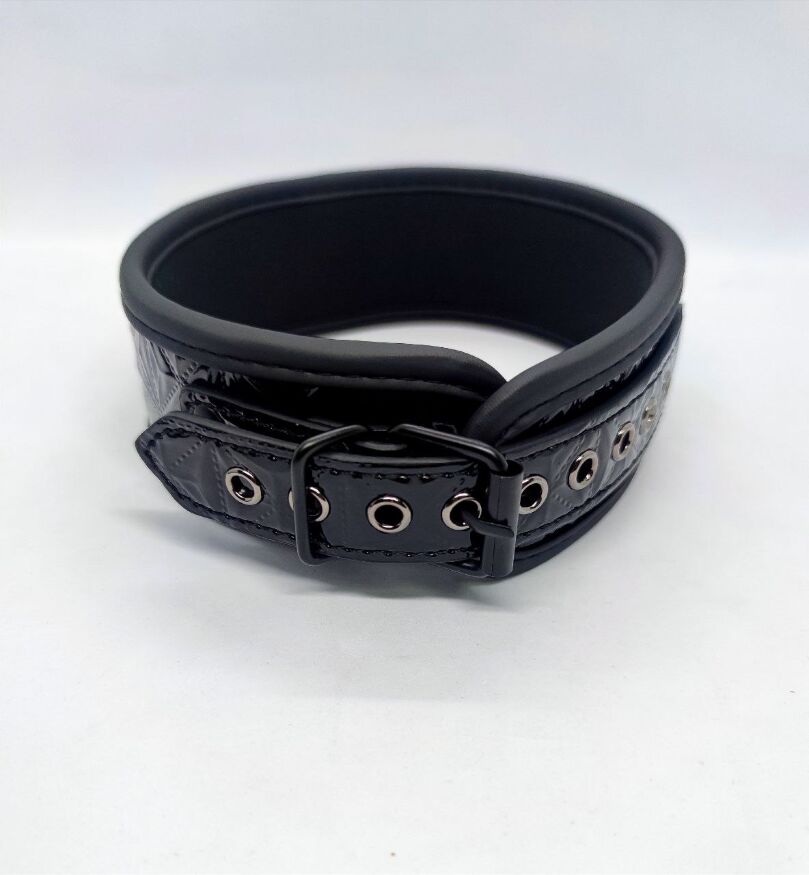 Ошейник с поводком DS Fetish Collar with leash black iron