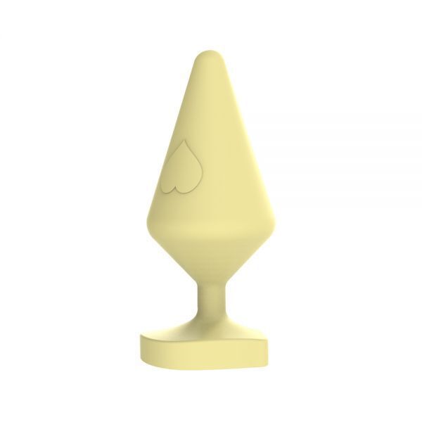 Анальный плаг CHISA Large Luv Heart Plug, Yellow