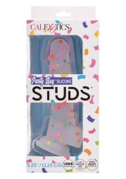 Фалоімітатор з рідкого силікону CalExotics Studs Dildo, різнокольоровий, 17,7 × 3,8 см
