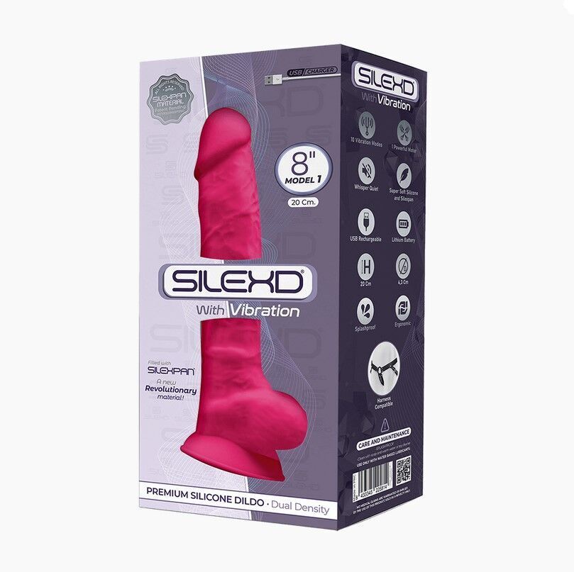 Фаллоимитатор с вибрацией SilexD Vetus Vibro Pink (MODEL 1 size 8in) (мятая упаковка!!!)