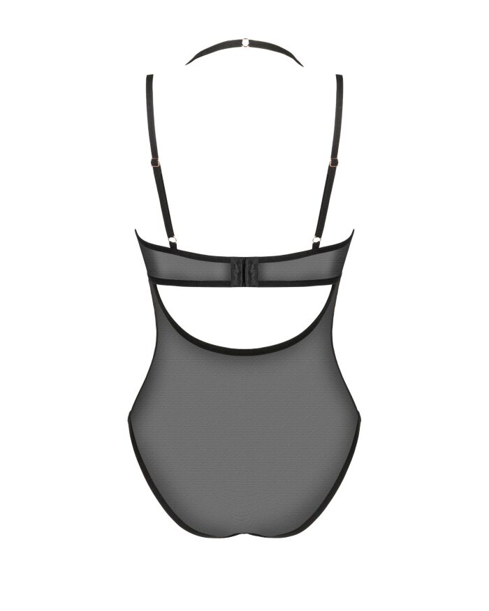Obsessive Selinne teddy - эротическое женское боди, M/L (чёрный)