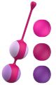 Вагинальные шарики Liebe Kewos  -  Cerise/Candy Violet, 5 шариков в комплекте, 15, 25, 35, 45 и 55 г