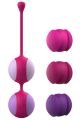 Вагинальные шарики Liebe Kewos  -  Cerise/Candy Violet, 5 шариков в комплекте, 15, 25, 35, 45 и 55 г