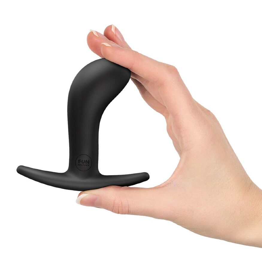 Анальная пробка Fun Factory BOOTIE M Black, диаметр 3,3 см, тонкий ограничитель