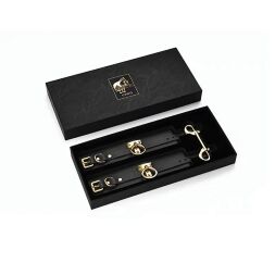 Наручники UPKO Handcuffs італійська шкіра, чорні