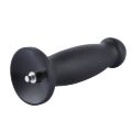 Силиконовый дилдо для секс-машин Hismith 7.2" Black Silicone Anal Dildo, система KlicLok