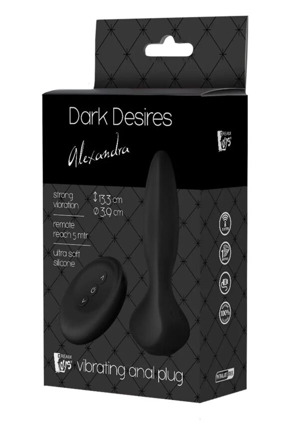 Анальная пробка с пультом управления DARK DESIRES ALEXANDRA