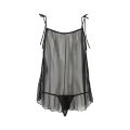 Сорочка прозрачная беби долл Passion MELANIA CHEMISE S/M black (мятая упаковка!!!)