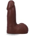 Небольшой фаллоимитатор Doc Johnson The Realistic Cock ULTRASKYN - 5 Inch with Balls Chocolate
