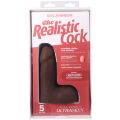 Небольшой фаллоимитатор Doc Johnson The Realistic Cock ULTRASKYN - 5 Inch with Balls Chocolate