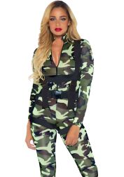 Еротичний костюм десантниці Leg Avenue Pretty Paratrooper S, комбінезон, портупея