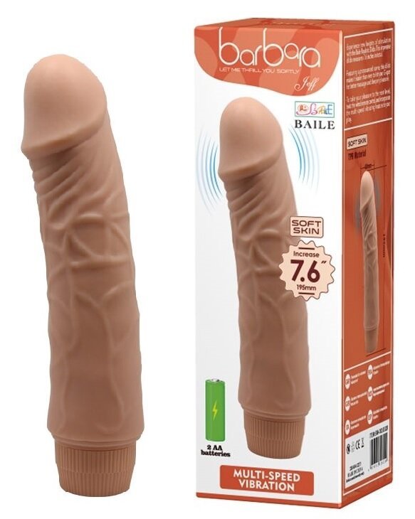 Вибратор реалистик BARBARA 7.6'' JEFF MULTI-SPEED VIBRATOR, BW-001032R