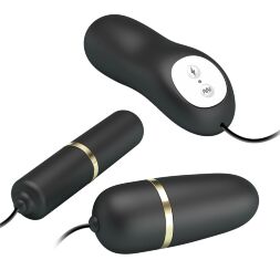 Виброяйцо-электростимулятор Pretty Love Double Vibro-Bullets, BI-014878