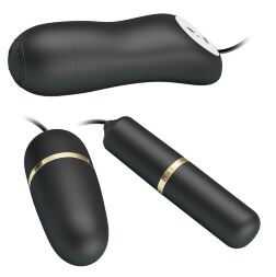 Виброяйцо-электростимулятор Pretty Love Double Vibro-Bullets, BI-014878