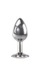 Анальная пробка с камнем A&amp;E CLEAR GEM ANAL PLUG MEDIUM