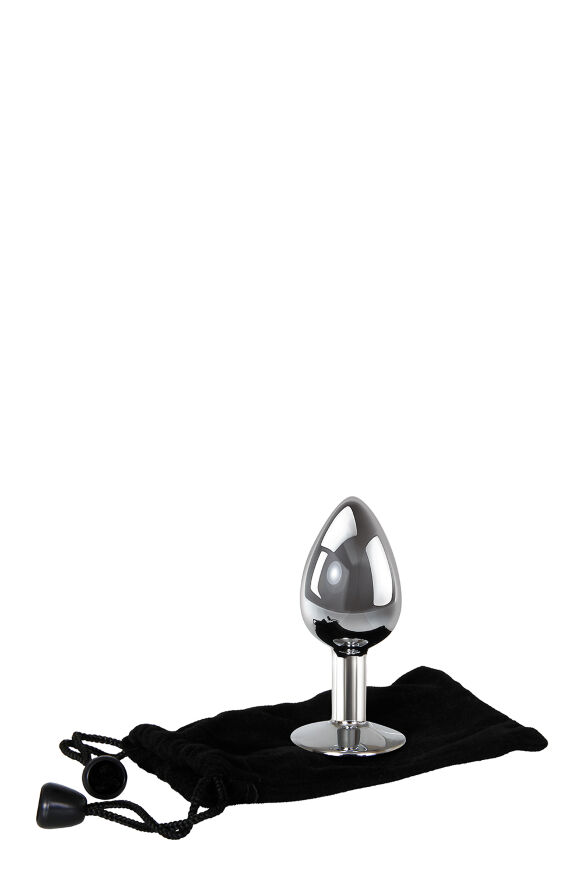 Анальная пробка с камнем A&amp;E CLEAR GEM ANAL PLUG MEDIUM