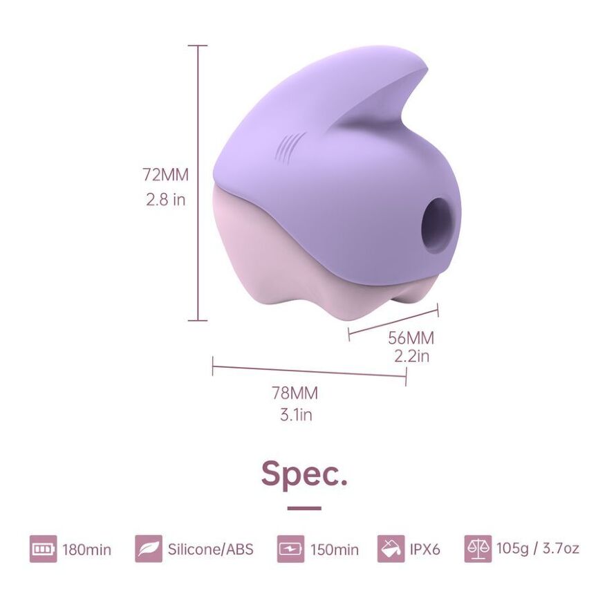 Вакуумный клиторальный смарт-стимулятор Magic Motion Unicorn Purple с вибрацией