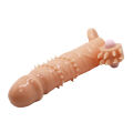 Закрита вібро-насадка на пеніс з петлею для мошонки - Pretty Love Connor Vibrating Penis Sleeve Flesh