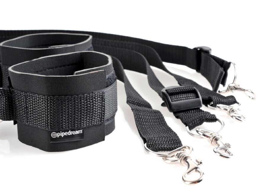 Бондажний набір для фіксації на ліжку FFS Cuff &amp; Tether Set Black