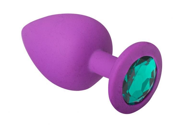 Анальна силіконова пробка Purple Silicone Emerald, M