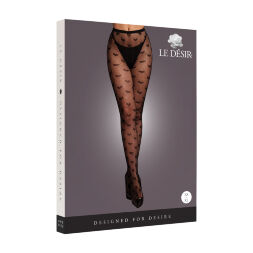 Колготки - Le Desir Heart Patterned Tights Black XS/XL