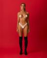 Украшение на тело Obsessive Lustique White harness bra S/M/L