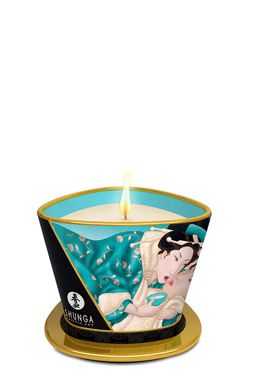 Свічка для масажу Shunga Massage Candle Island Blossoms із квітковим ароматом, 170 мл