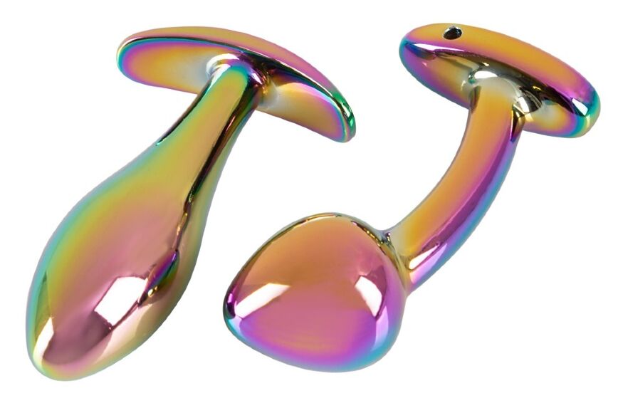 Набор пробок Anos Metal Butt Plug Set Rainb