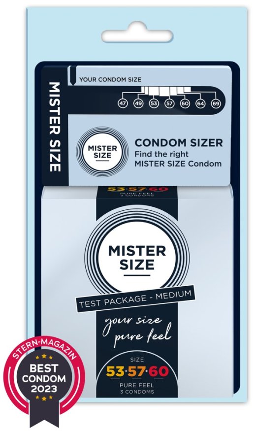 Презервативы Mister Size Test Package Medium-3 разных размера 53 мм - 57 мм - 60 мм
